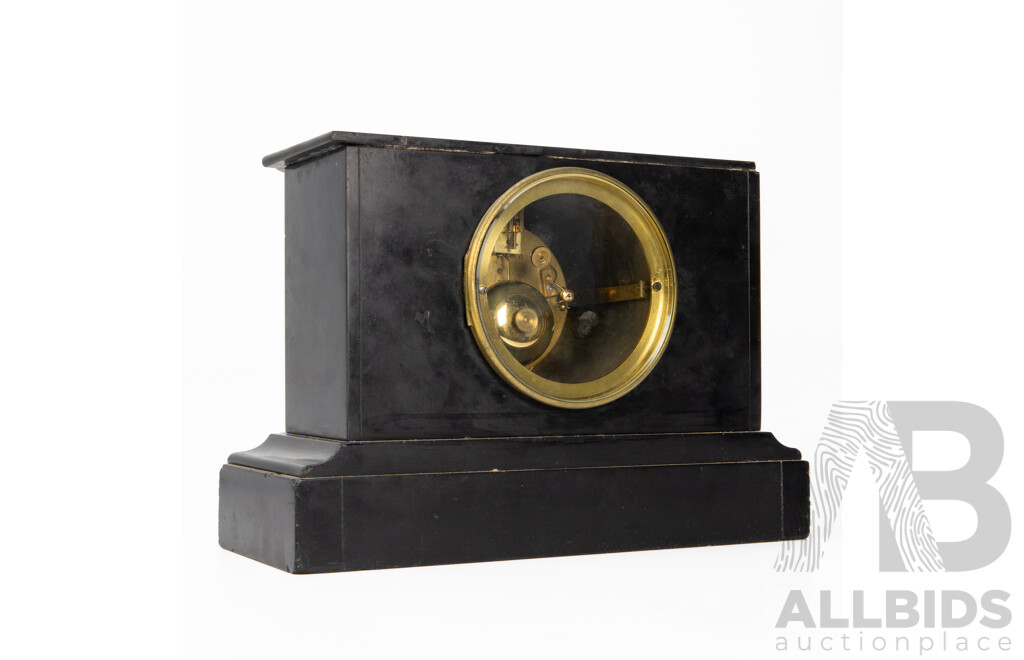 Early Victorian Slate Mantle Clock