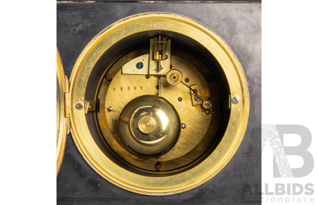 Early Victorian Slate Mantle Clock