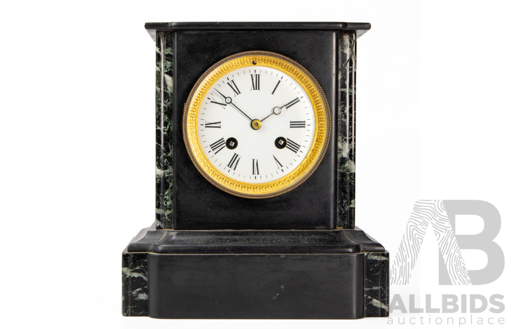 Early Victorian Slate Mantle Clock