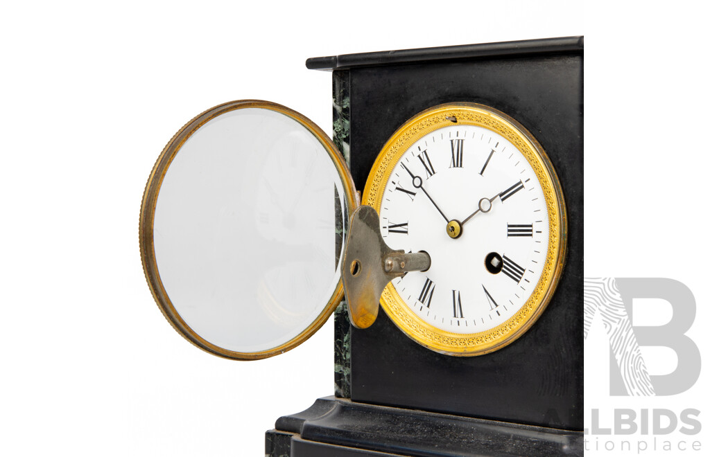 Early Victorian Slate Mantle Clock