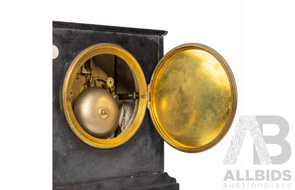 Early Victorian Slate Mantle Clock