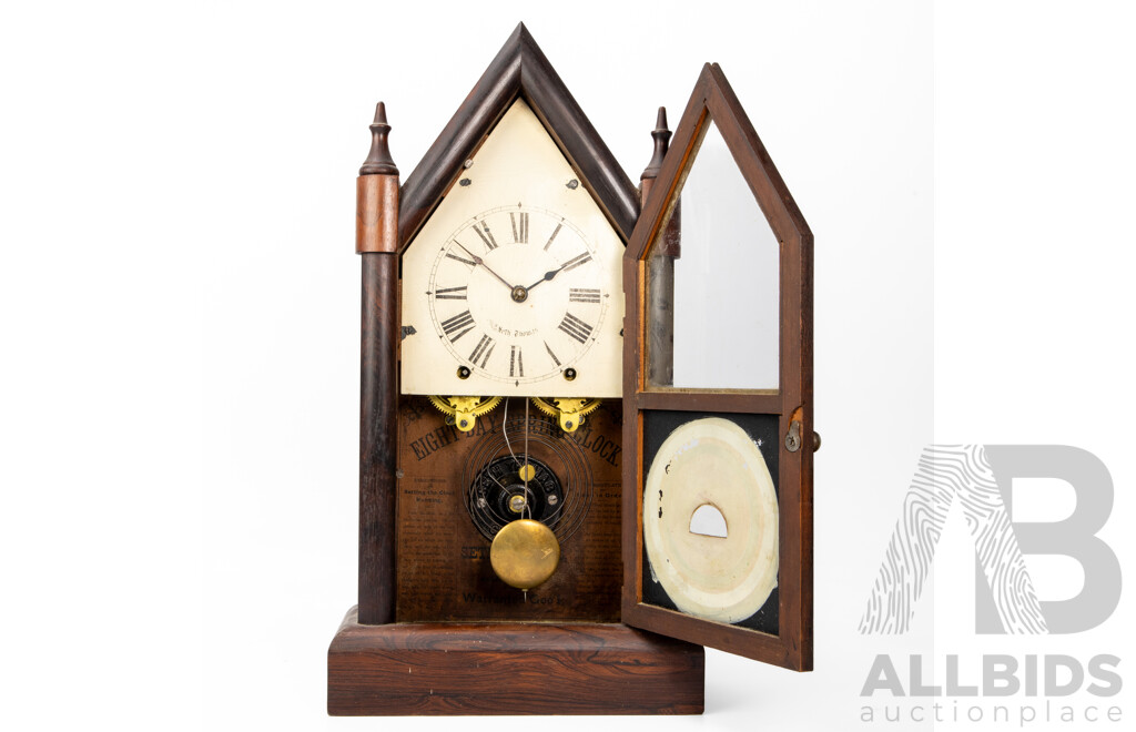 Vintage Timber Cased Seth Thomas Ansonia Mantle Clock