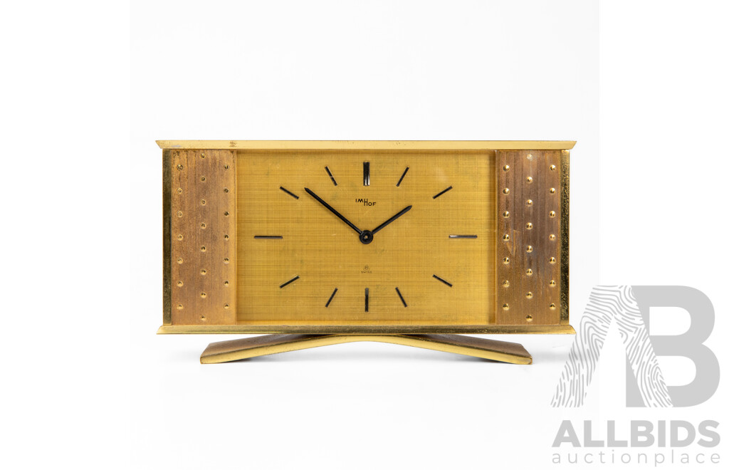 Vintage Swiss Imhof Desk Clock