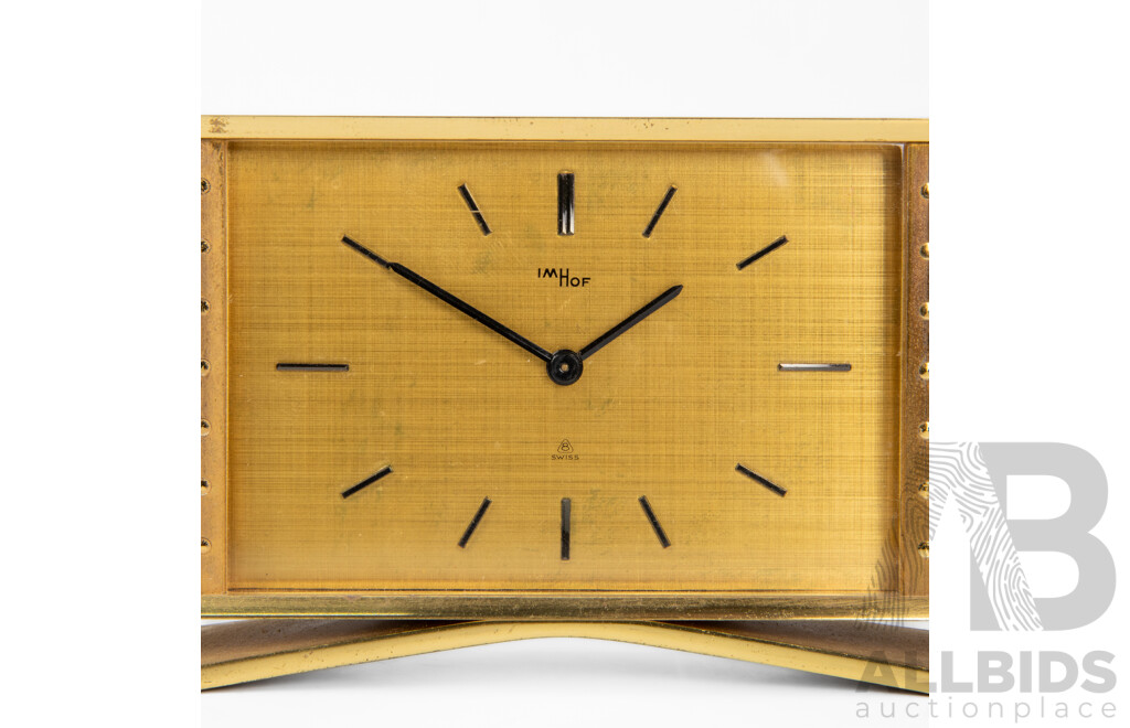 Vintage Swiss Imhof Desk Clock