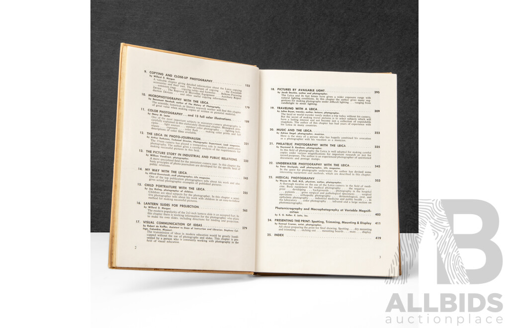 1953 Leica Manual by Willard D. Morgan and Henry M. Lester, Twelfth Edition