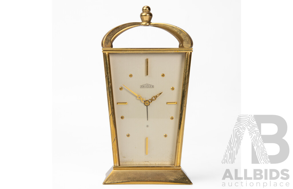 Vintage Angelus Eight Day Desk Clock
