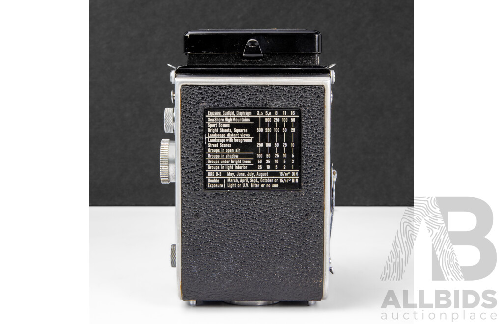 Pre War Rolleiflex Automat I TLR Camera with Carl Zeiss Jena Tessar 75mm F/3.5 Lens and Box