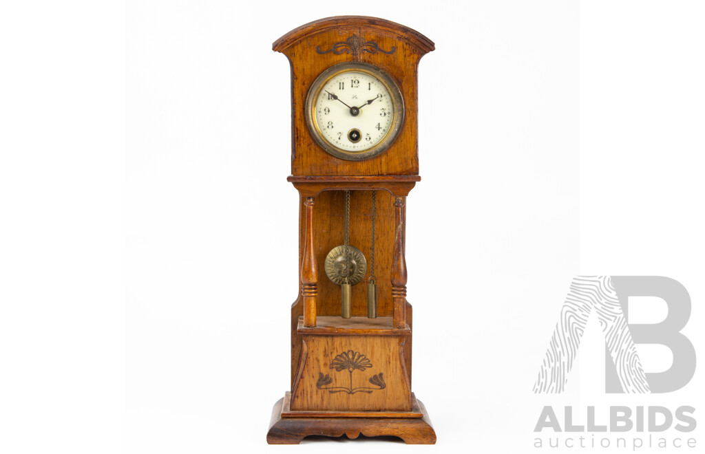 Vintage Miniature Georgian Style Long Case Clock