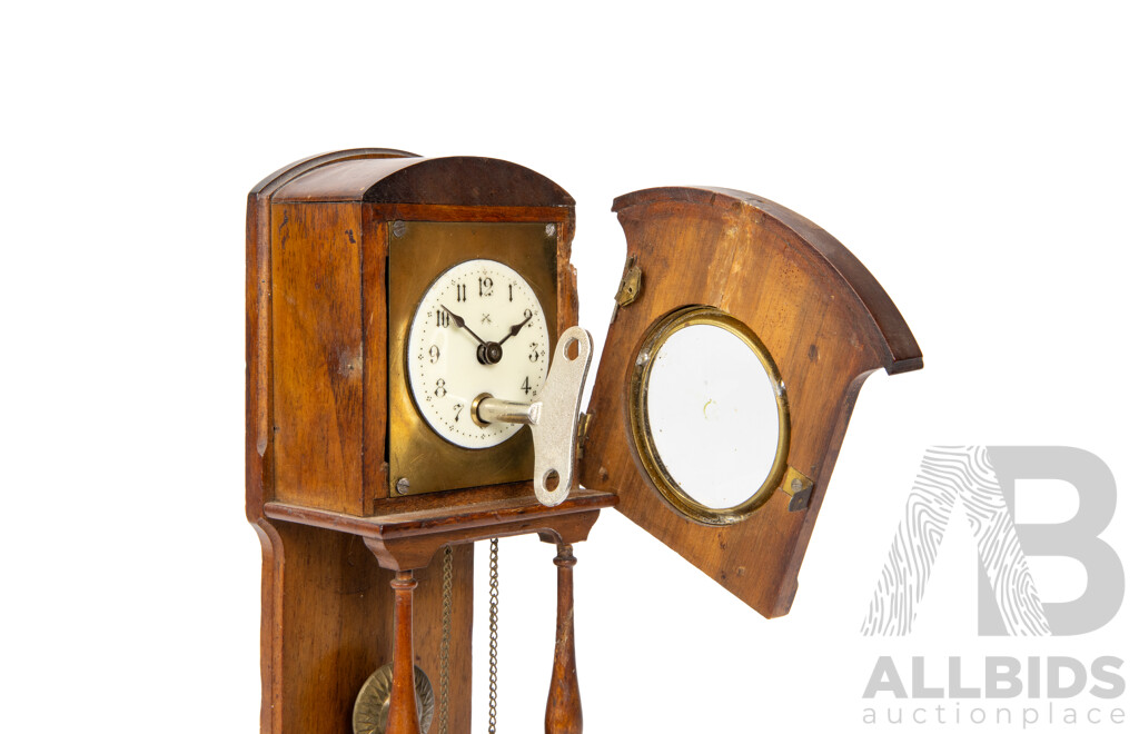 Vintage Miniature Georgian Style Long Case Clock