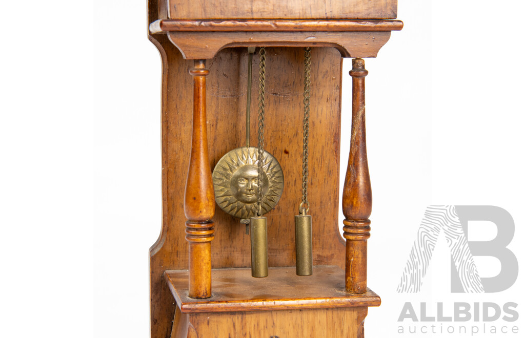 Vintage Miniature Georgian Style Long Case Clock