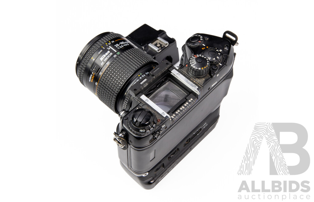 Nikon F4E 35mm SLR Camera with AF Nikkor 28–105mm F/3.5–4.5D Lens