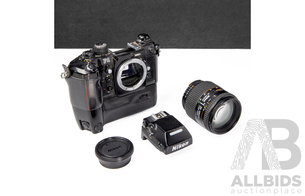 Nikon F4E 35mm SLR Camera with AF Nikkor 28–105mm F/3.5–4.5D Lens