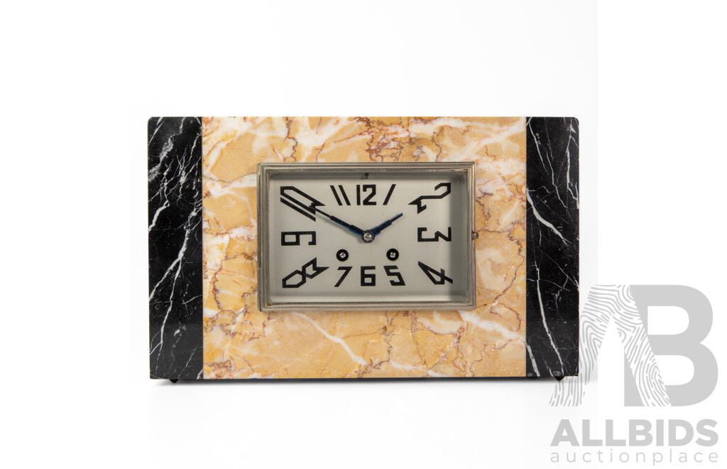 Art Deco Marble Mantel Clock