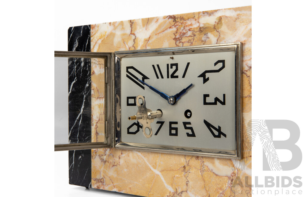 Art Deco Marble Mantel Clock
