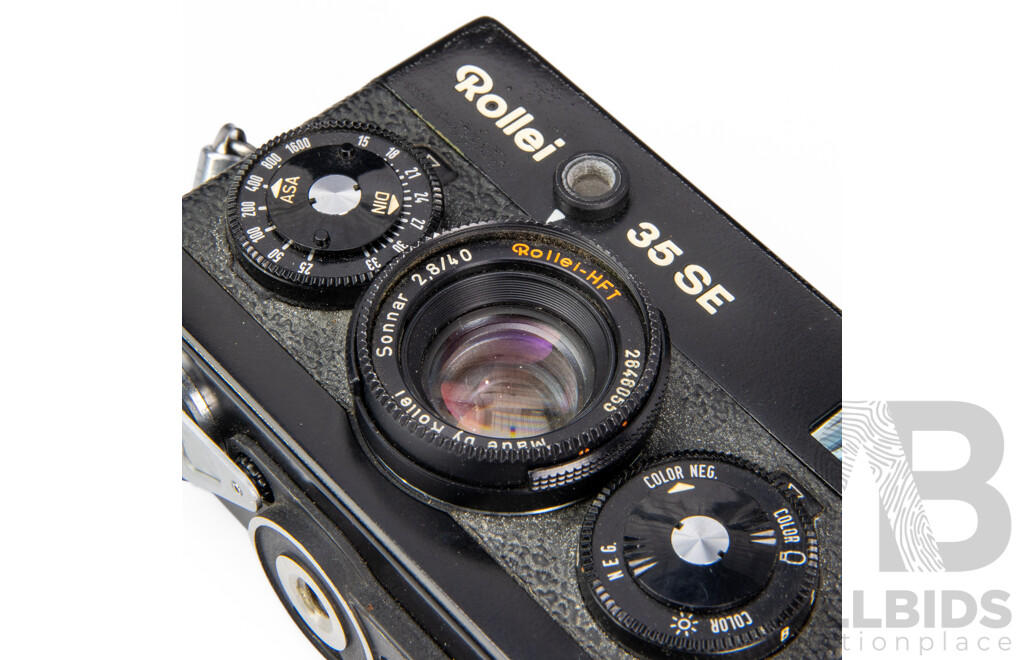 Rollei 35 SE Compact 35mm Film Camera with Sonnar 40mm F/2.8 Lens