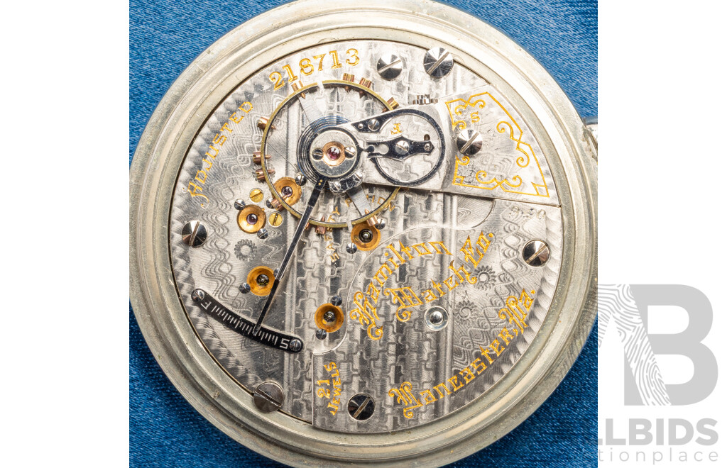 Vintage Hamilton Watch Co. Pocket Watch - 306034