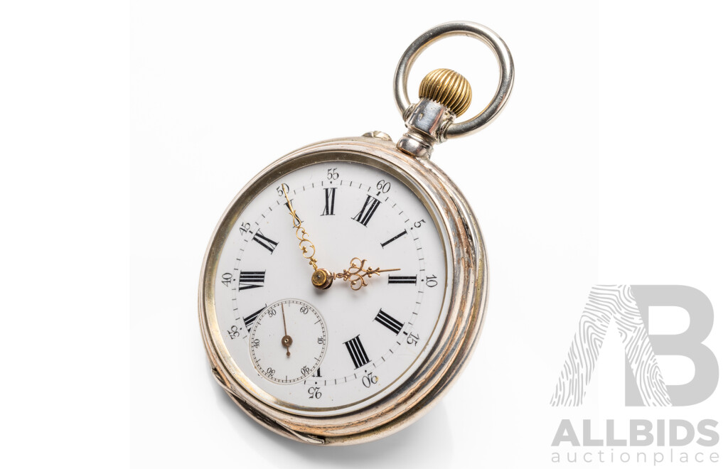Louis-Ulysse Chopard (L.U.C.) Swiss 800 Silver Hunter Pocket Watch, Circa 1900