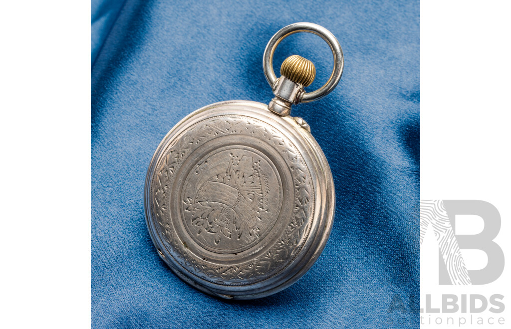 Louis-Ulysse Chopard (L.U.C.) Swiss 800 Silver Hunter Pocket Watch, Circa 1900