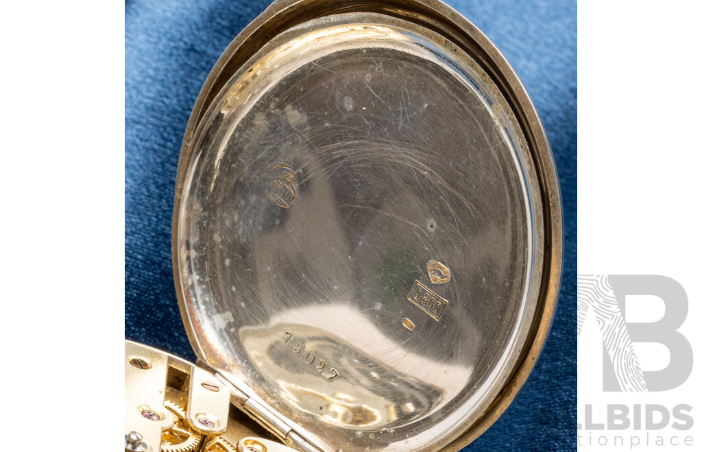 Louis-Ulysse Chopard (L.U.C.) Swiss 800 Silver Hunter Pocket Watch, Circa 1900
