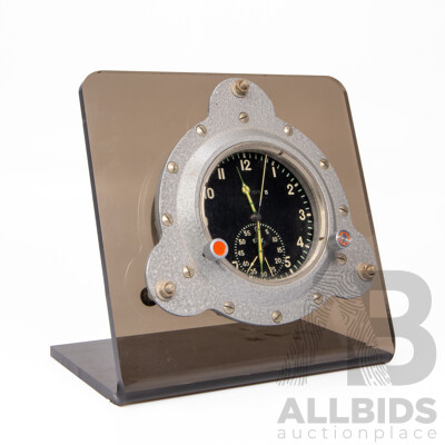Vintage Mounted CEK Soviet Era Ships Clock