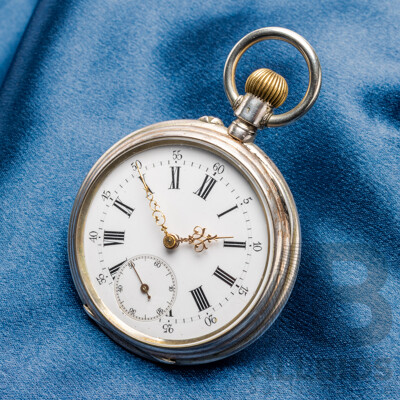 Louis-Ulysse Chopard (L.U.C.) Swiss 800 Silver Hunter Pocket Watch, Circa 1900