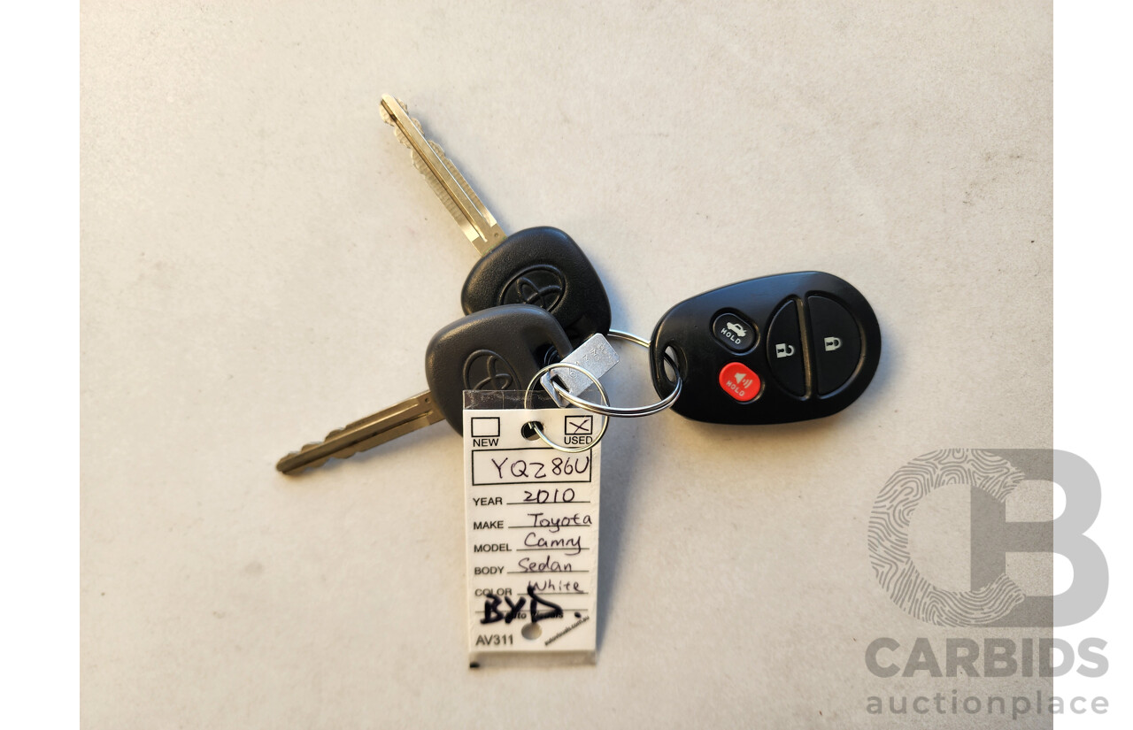7/2010 Toyota Camry Altise ACV40R 09 UPGRADE 4d Sedan White 2.4L