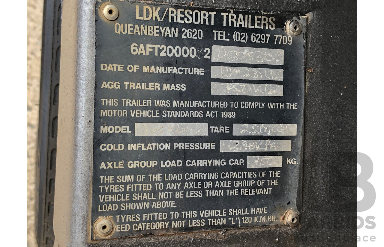 Resort Trailers 7' X 5' Enclosed Single Axle Box Trailer - Manufactured 10/2011