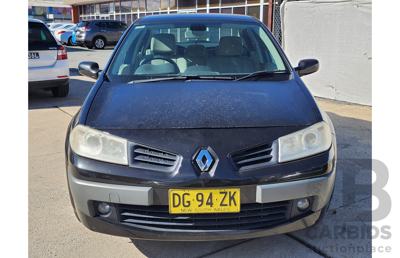 10/2008 Renault Megane Expression X84 MY06 UPGRADE 4d Sedan Black 2.0L
