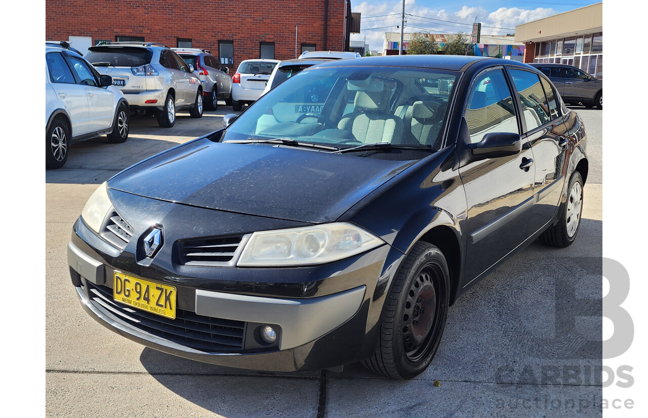 10/2008 Renault Megane Expression X84 MY06 UPGRADE 4d Sedan Black 2.0L