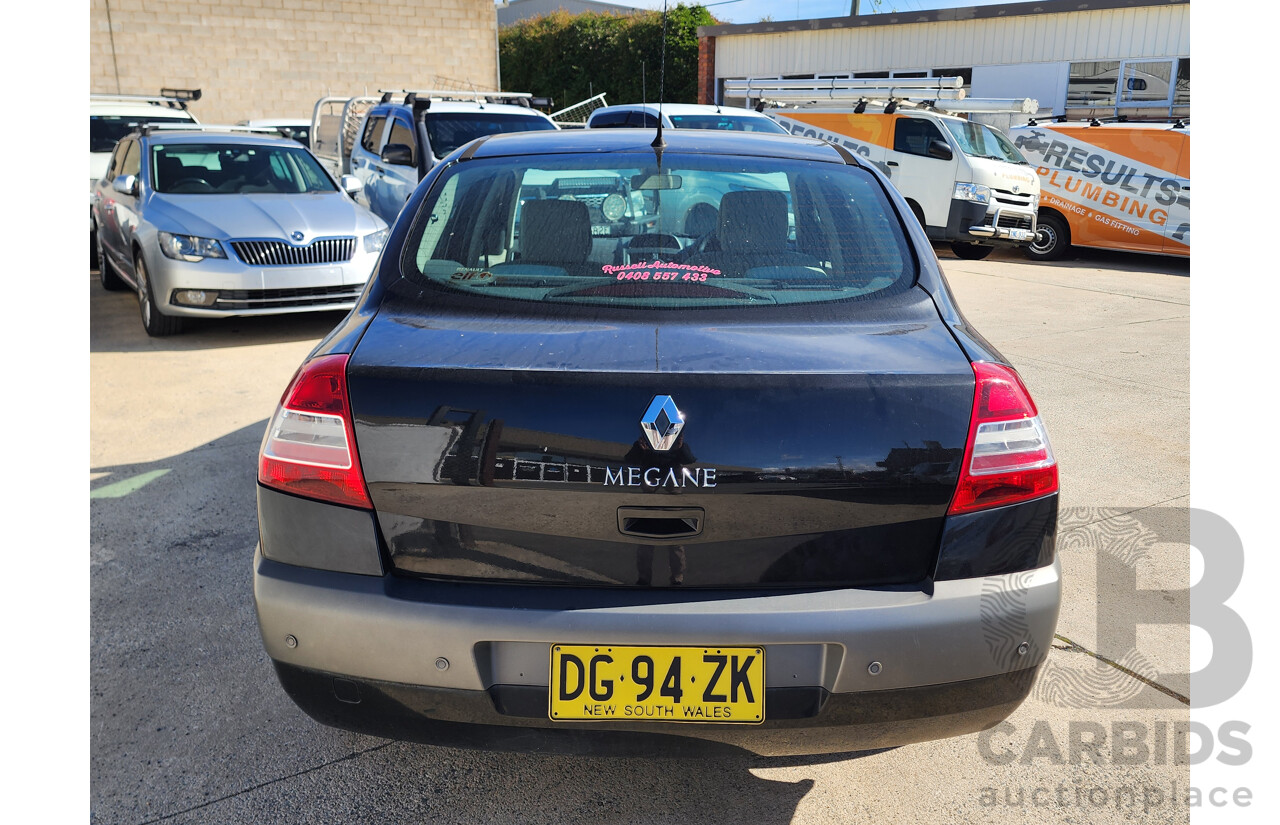 10/2008 Renault Megane Expression X84 MY06 UPGRADE 4d Sedan Black 2.0L