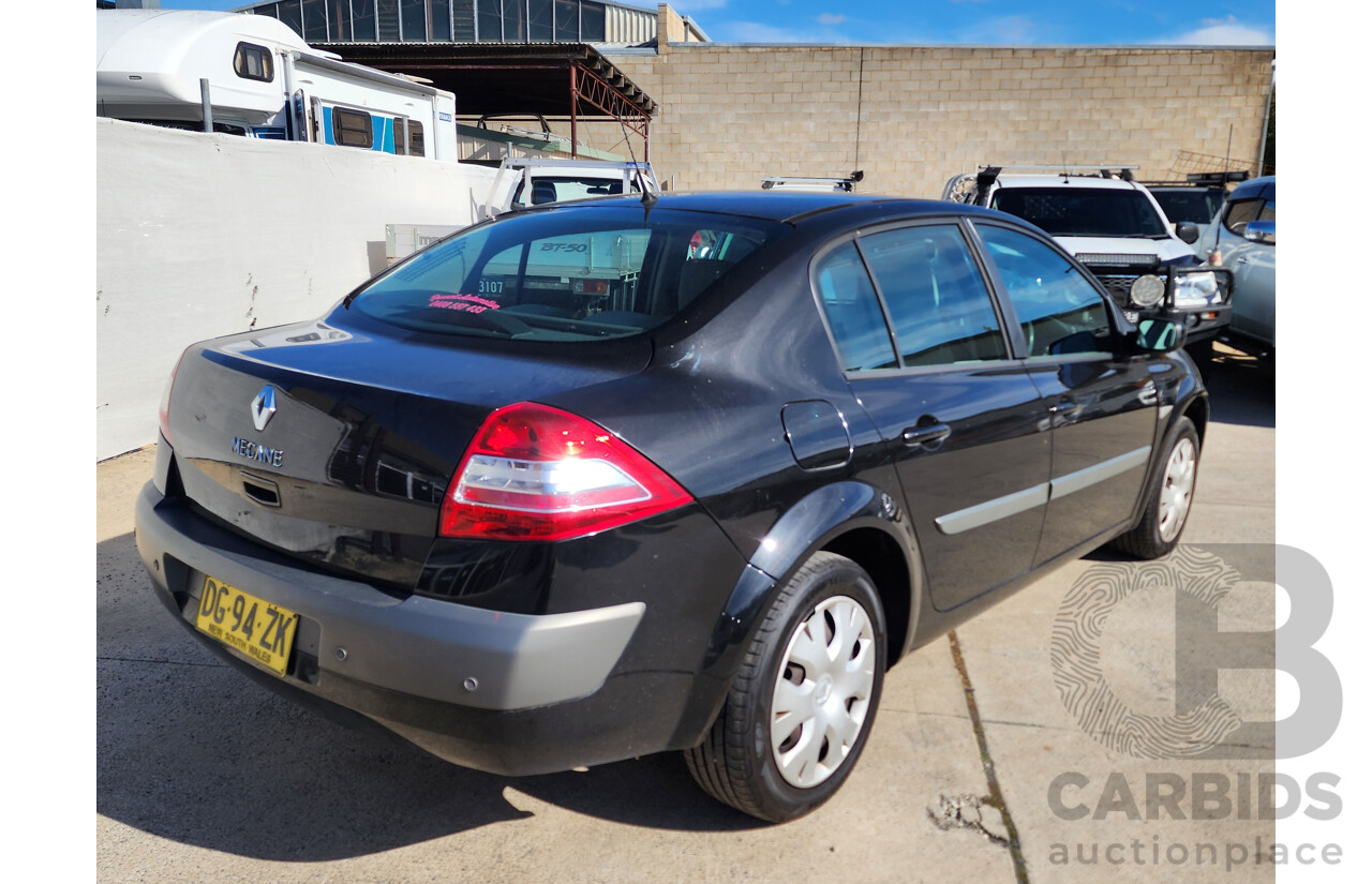 10/2008 Renault Megane Expression X84 MY06 UPGRADE 4d Sedan Black 2.0L