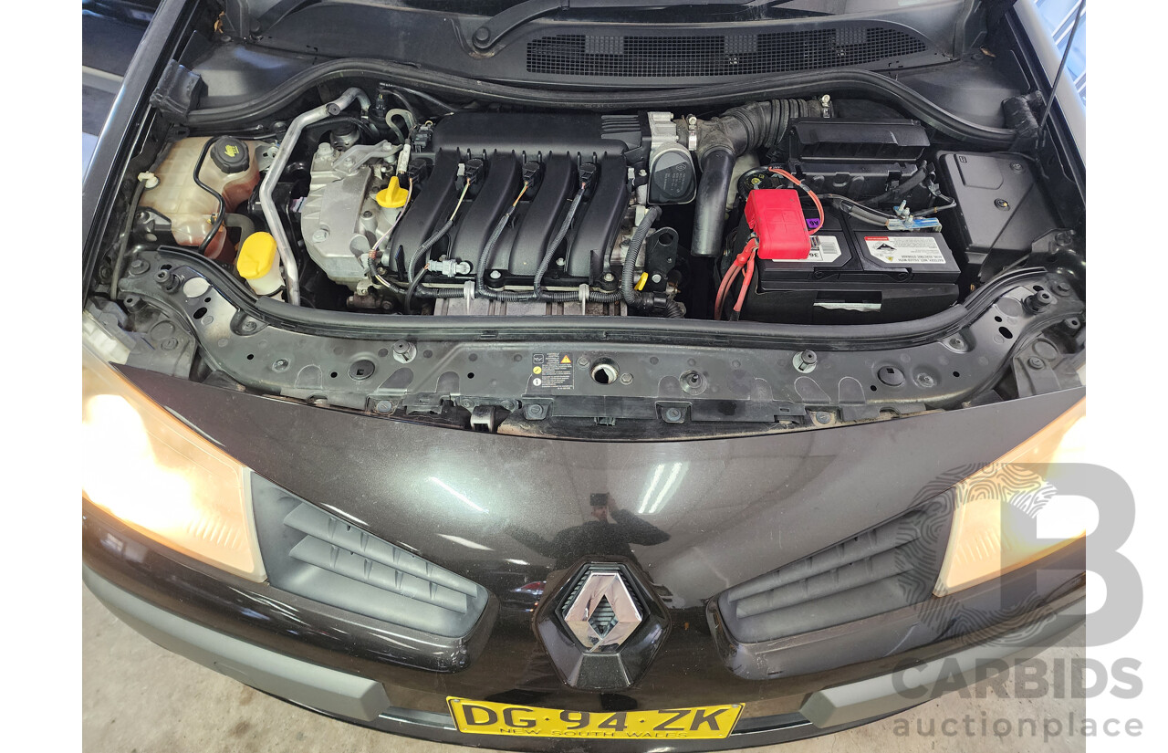 10/2008 Renault Megane Expression X84 MY06 UPGRADE 4d Sedan Black 2.0L
