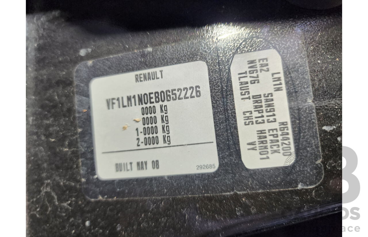 10/2008 Renault Megane Expression X84 MY06 UPGRADE 4d Sedan Black 2.0L