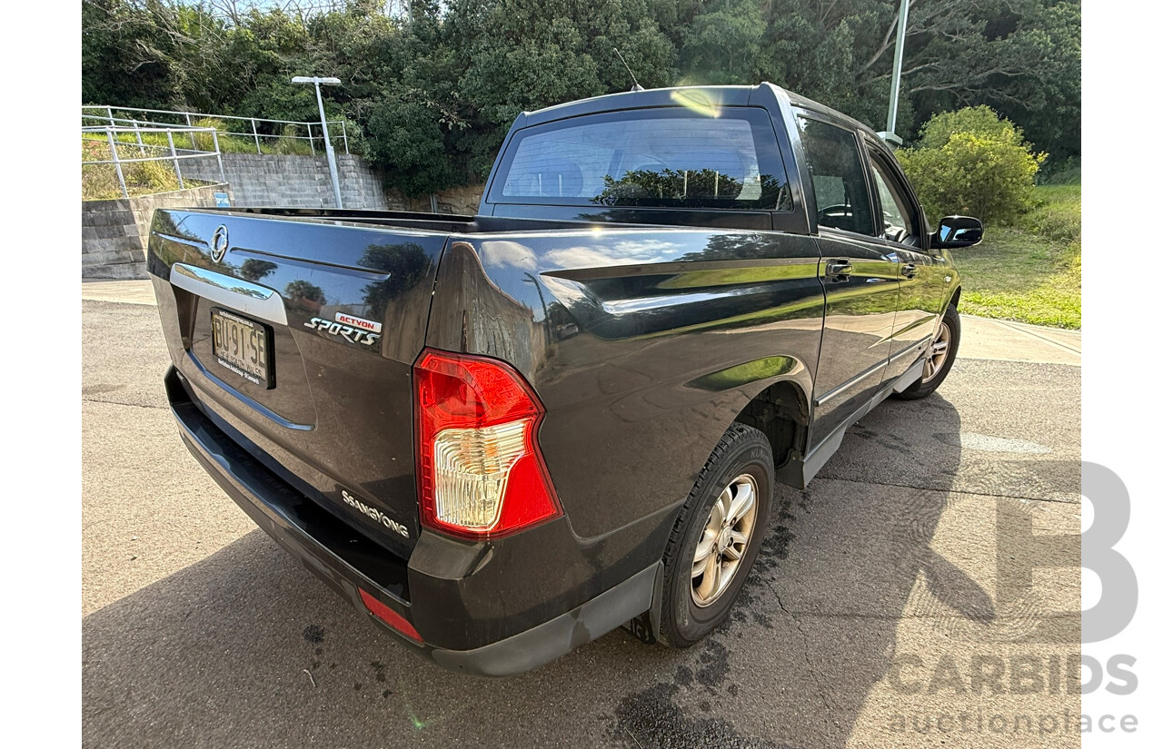 03/2013 Ssangyong Actyon Sports SX (4x4) 4x4 Q100 MY12 Double Cab Utility Black 2.0L