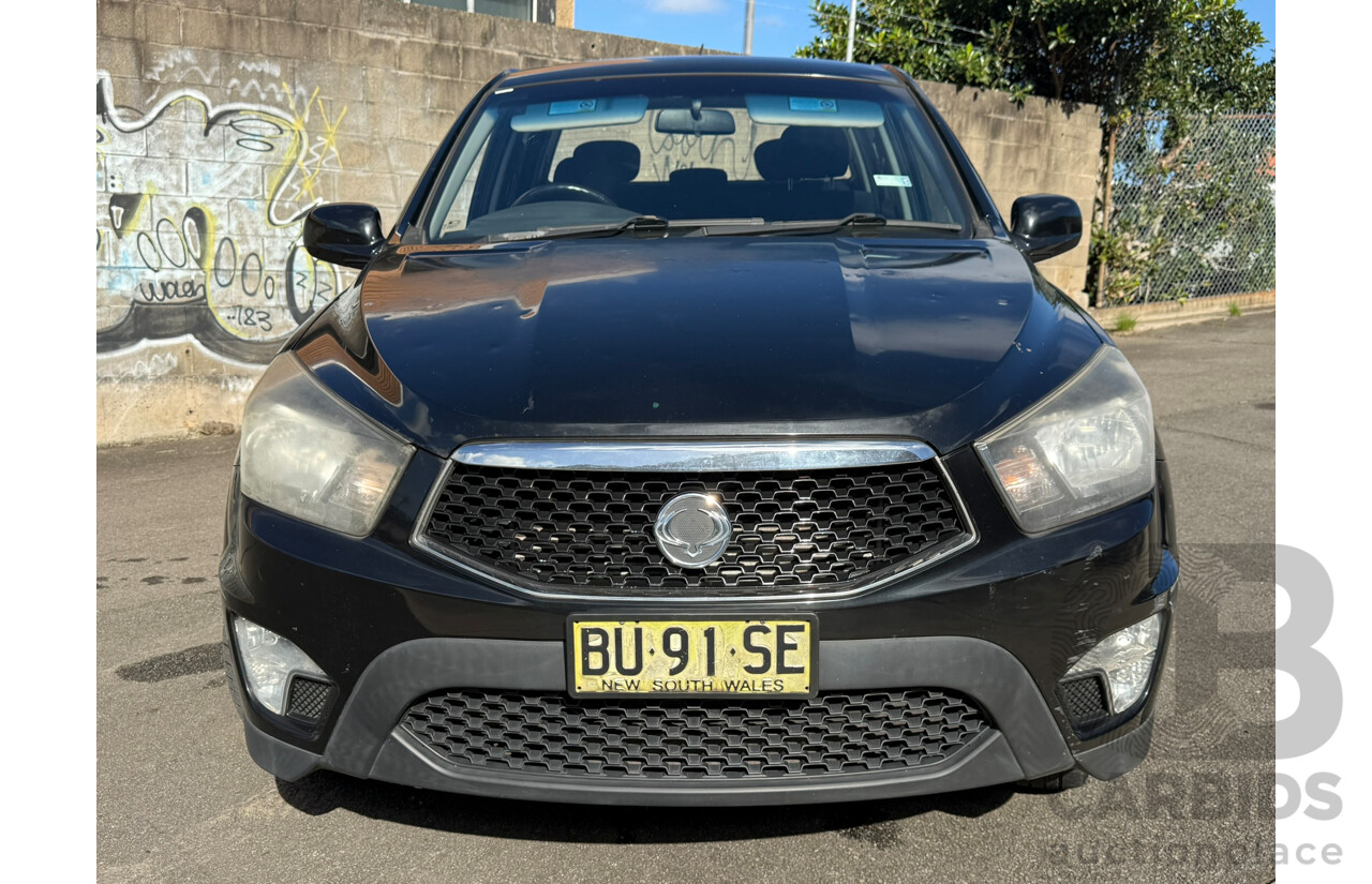 03/2013 Ssangyong Actyon Sports SX (4x4) 4x4 Q100 MY12 Double Cab Utility Black 2.0L