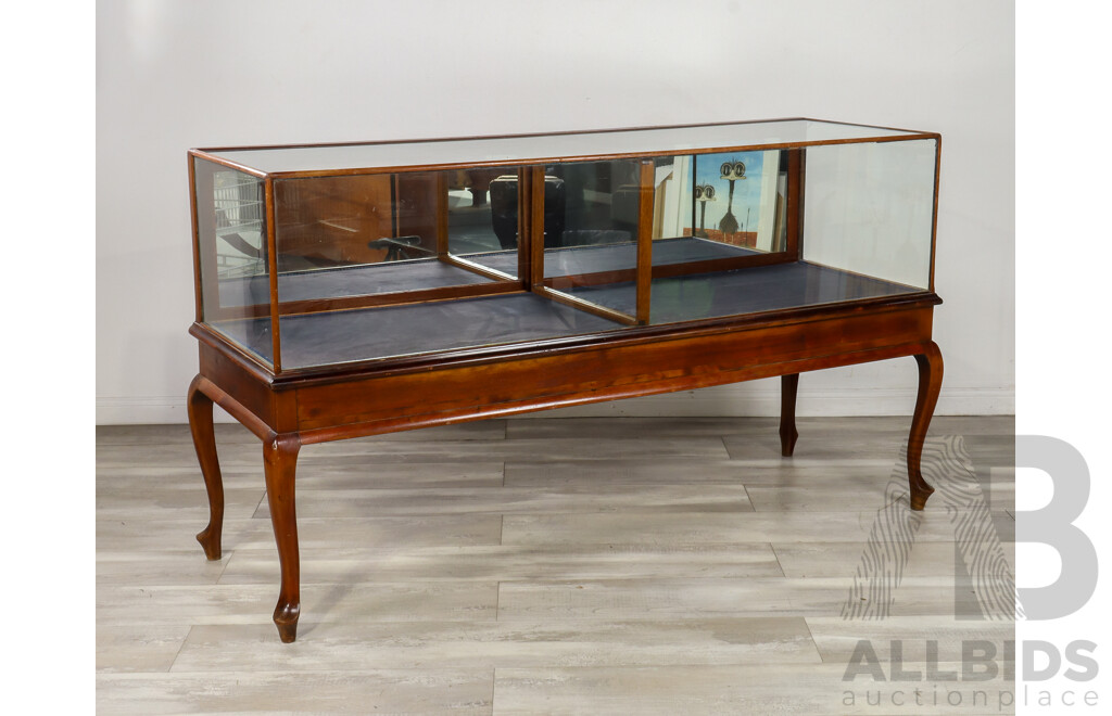 Edwardian Mahogany Elevated Display Case