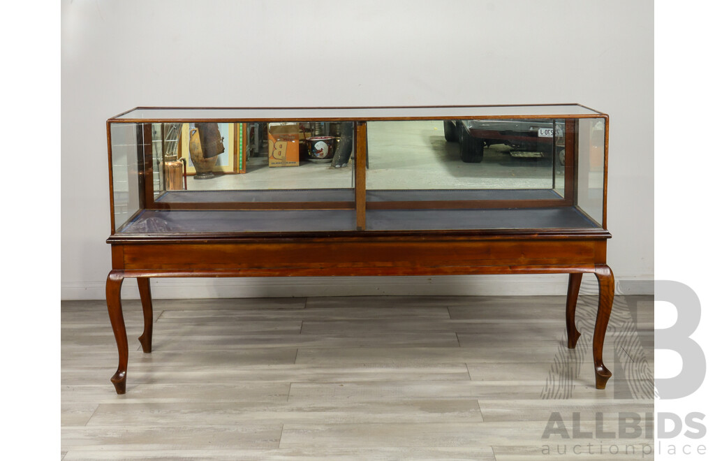 Edwardian Mahogany Elevated Display Case