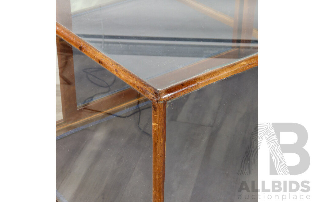Edwardian Mahogany Elevated Display Case