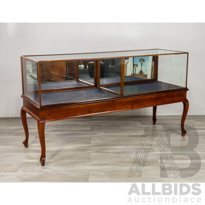 Edwardian Mahogany Elevated Display Case