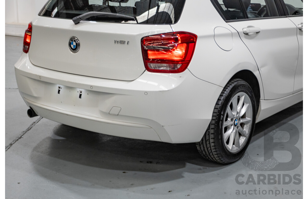2/2015 BMW 116i Urban F20 MY15 5d Hatchback Alpine White Turbo 1.6L