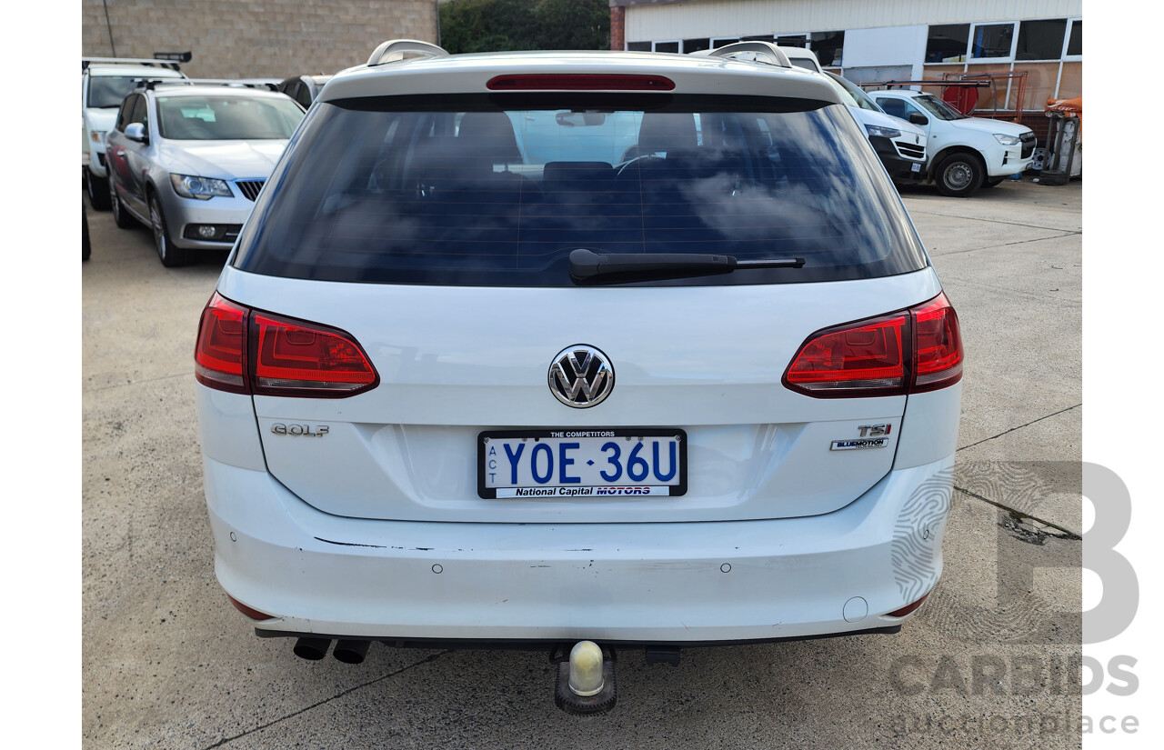 1/2017 Volkswagen Golf 92 TSI Trendline AU MY17 4d Wagon White 1.4L