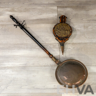 Vintage Copper Bed Warmer