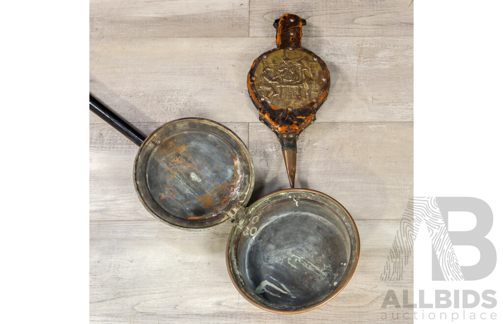 Vintage Copper Bed Warmer