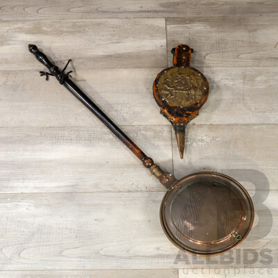 Vintage Copper Bed Warmer