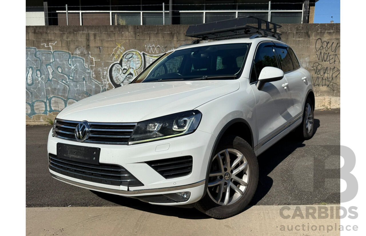 8/2016 Volkswagen Touareg 150 TDI ELEMENT AWD 7P MY17 4D Wagon White 3.0L