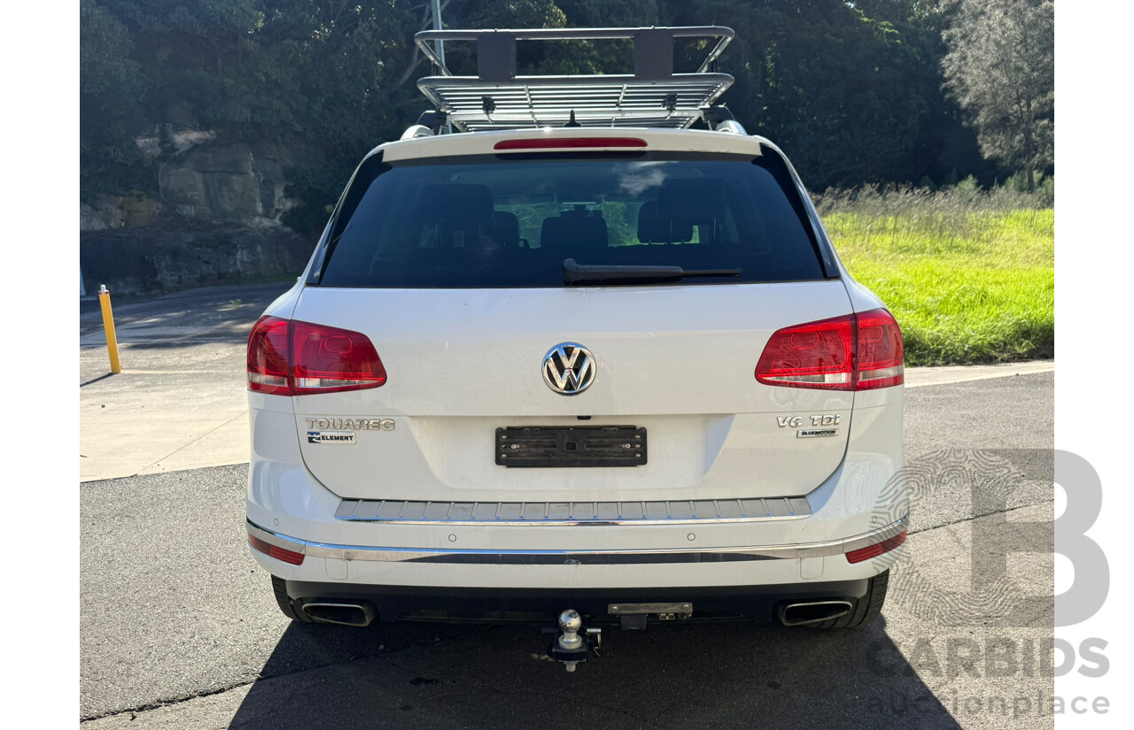 8/2016 Volkswagen Touareg 150 TDI ELEMENT AWD 7P MY17 4D Wagon White 3.0L