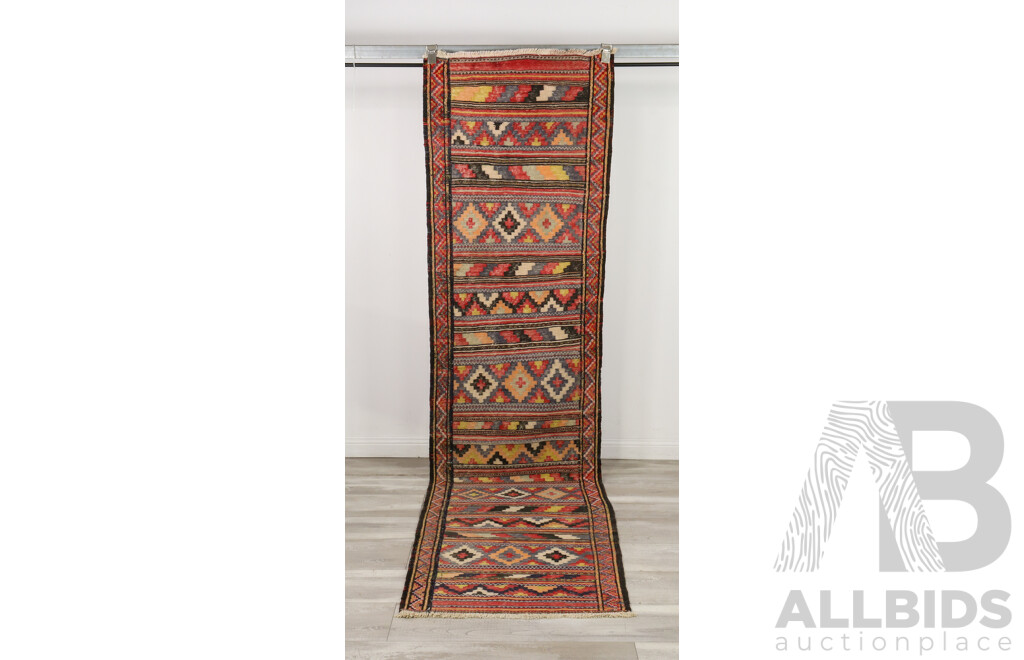 Hand Knotted Kilim Runner Rug