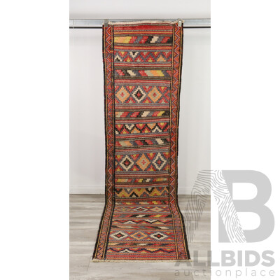 Hand Knotted Kilim Runner Rug