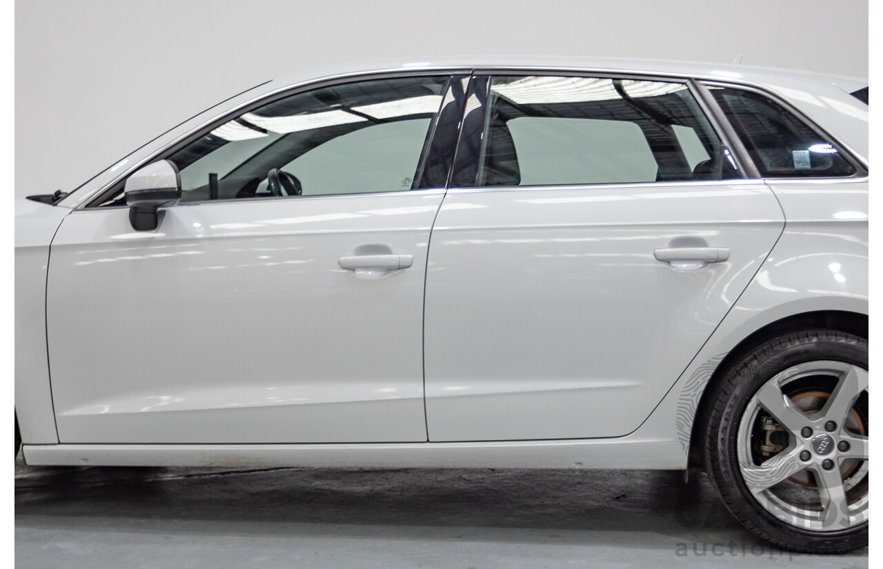 07/2017 Audi A3 Sport Sportback MY18 8V 4d Hatch Glacier White Metallic Turbo 2.0L
