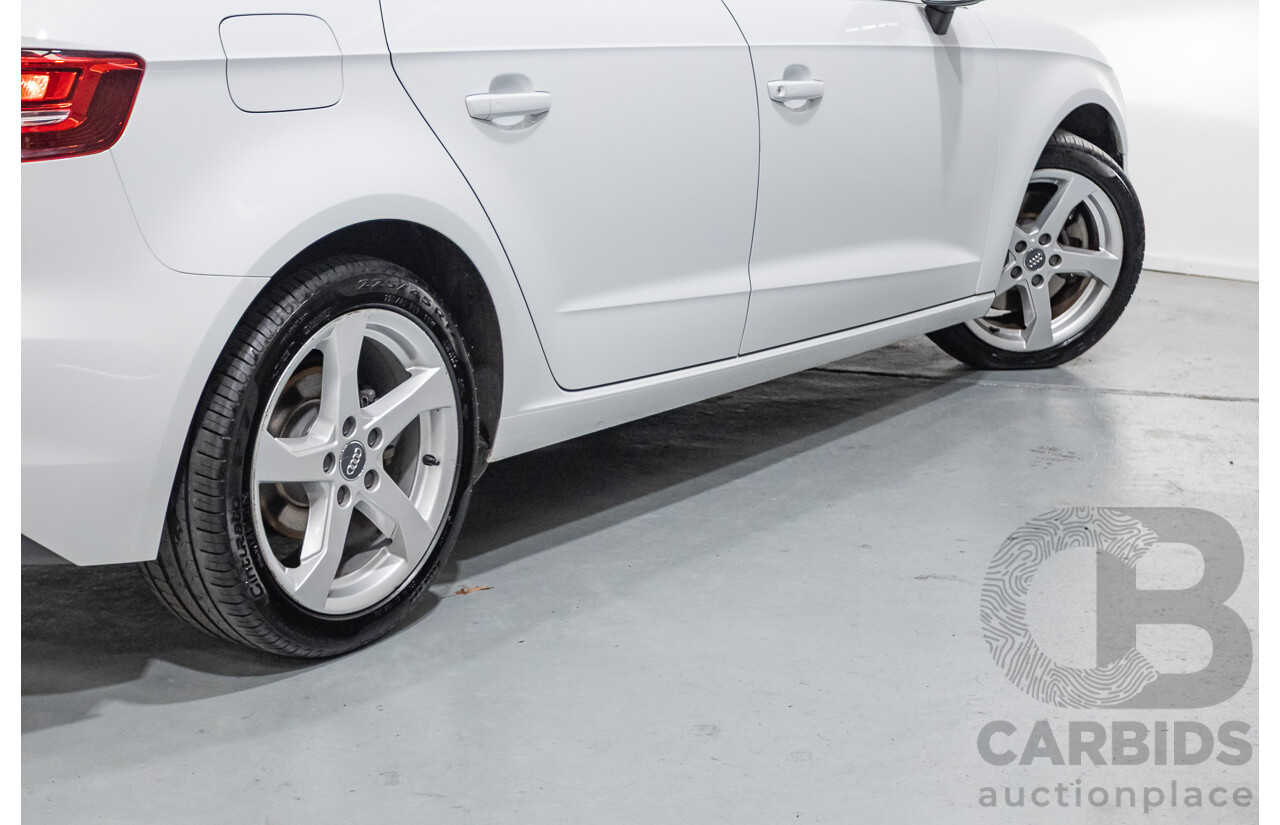 07/2017 Audi A3 Sport Sportback MY18 8V 4d Hatch Glacier White Metallic Turbo 2.0L